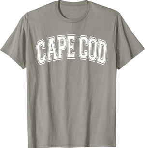 Cape Cod Arched Style Text Pink with White Print T-Shirt - T-Shirt | Sand