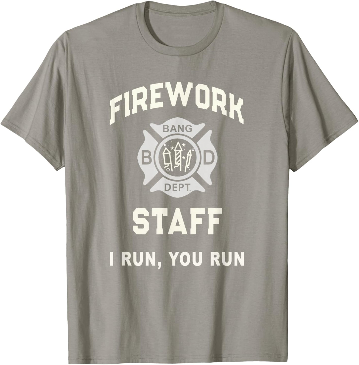 Patriotic FIREWORK STAFF Safety Director July 4th Pyro Pro T-Shirt - T-Shirt | Sand