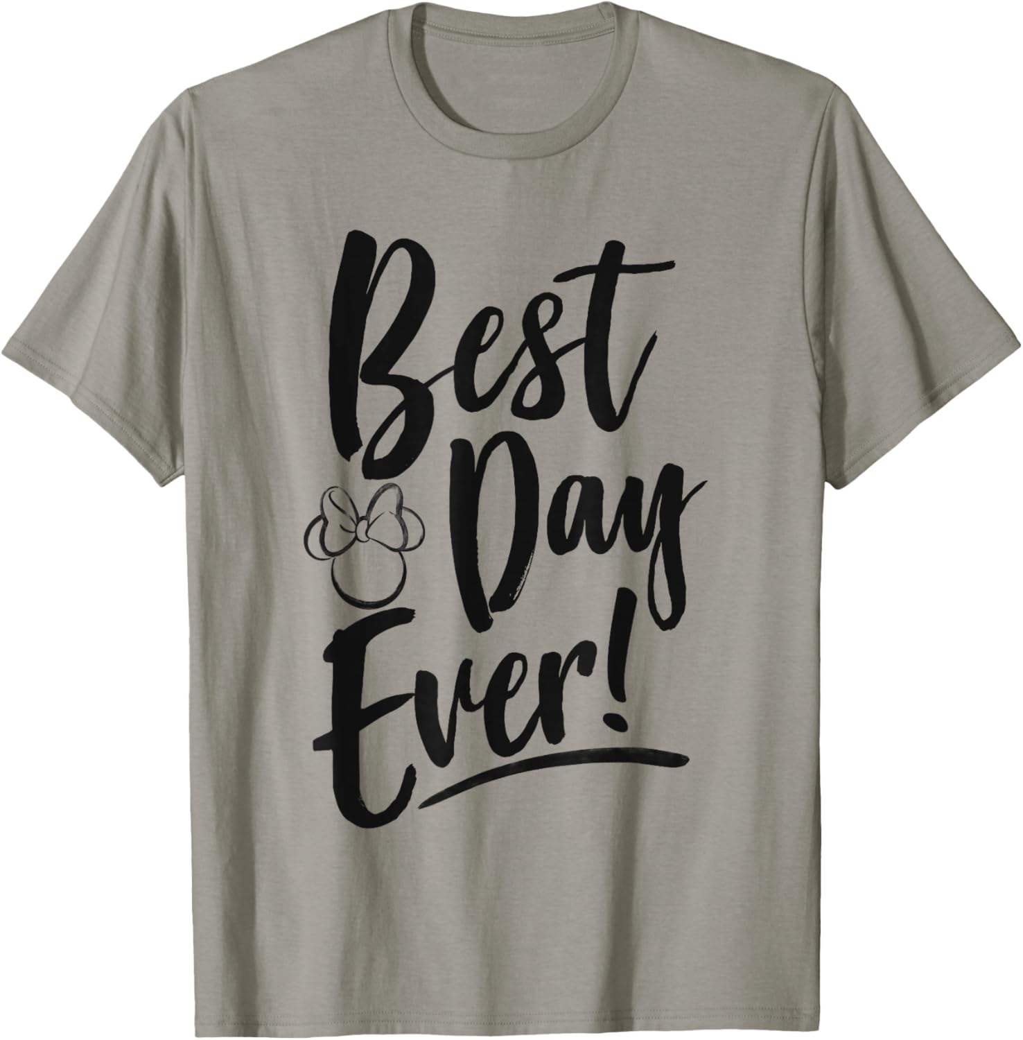 Disney Minnie Mouse Best Day Ever! Small Head Outline T-Shirt - T-Shirt | Sand