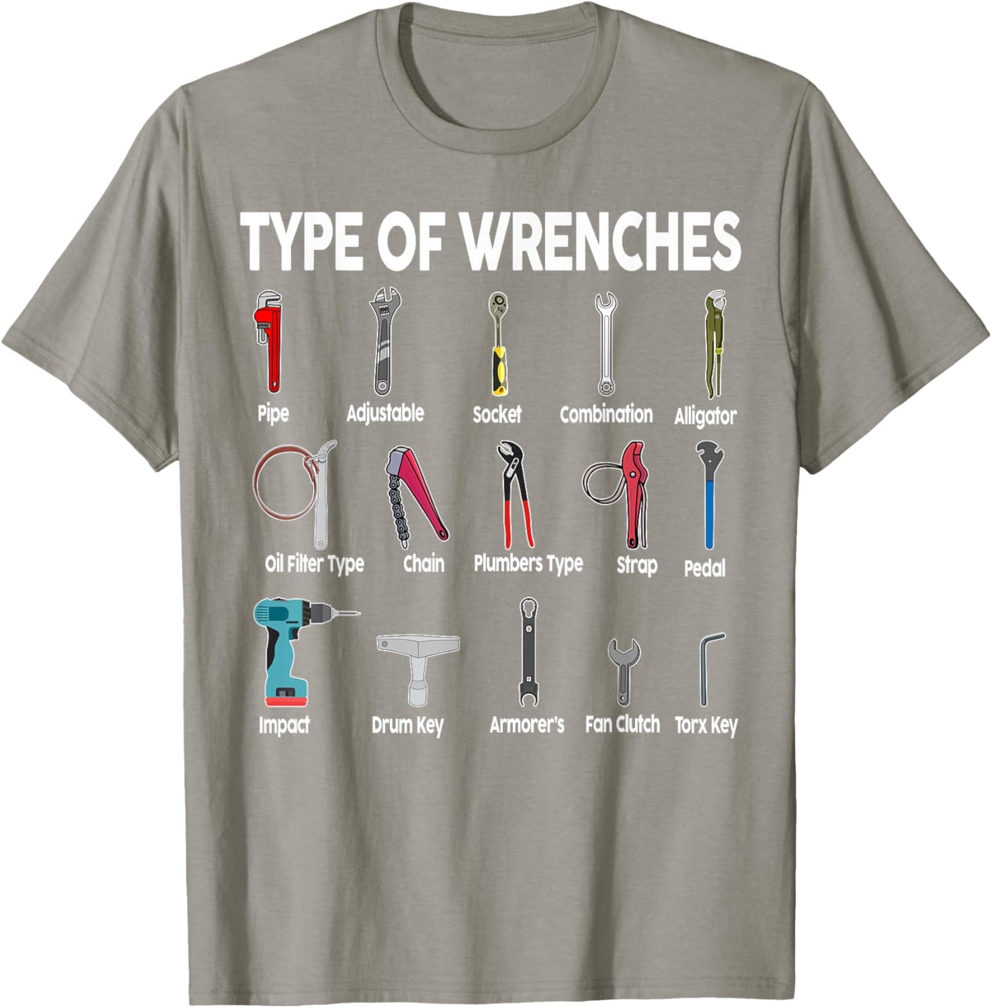 Toddler Mechanic-Shirt Types of Wrenches Technician Kids Boy T-Shirt - T-Shirt | Sand