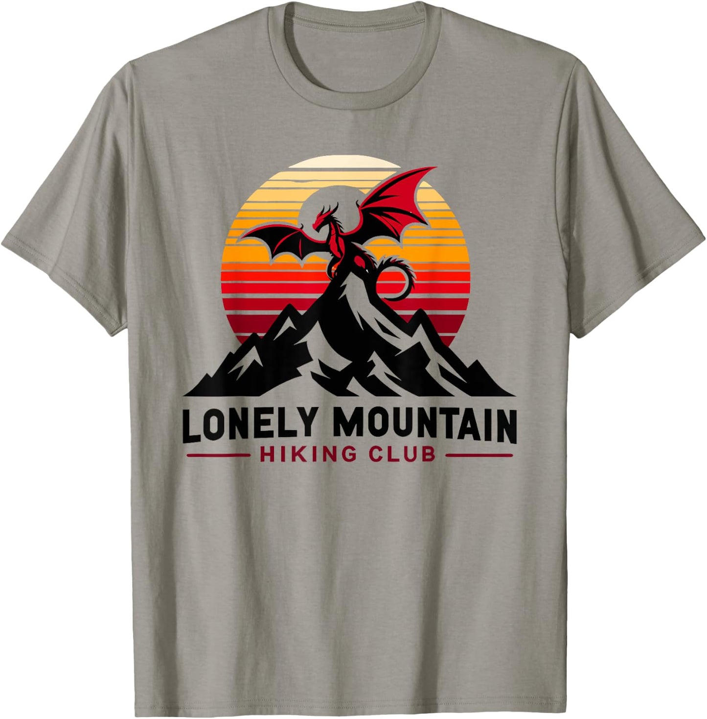 LONELY MOUNTAIN HIKING CLUB funny design T-Shirt - T-Shirt | Sand