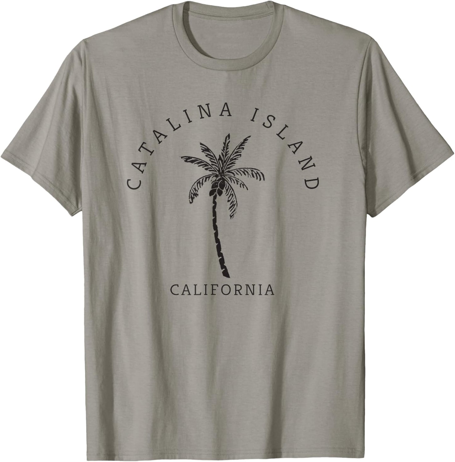 Retro Cool Original Catalina Island Palm Tree Novelty T-Shirt - T-Shirt | Sand