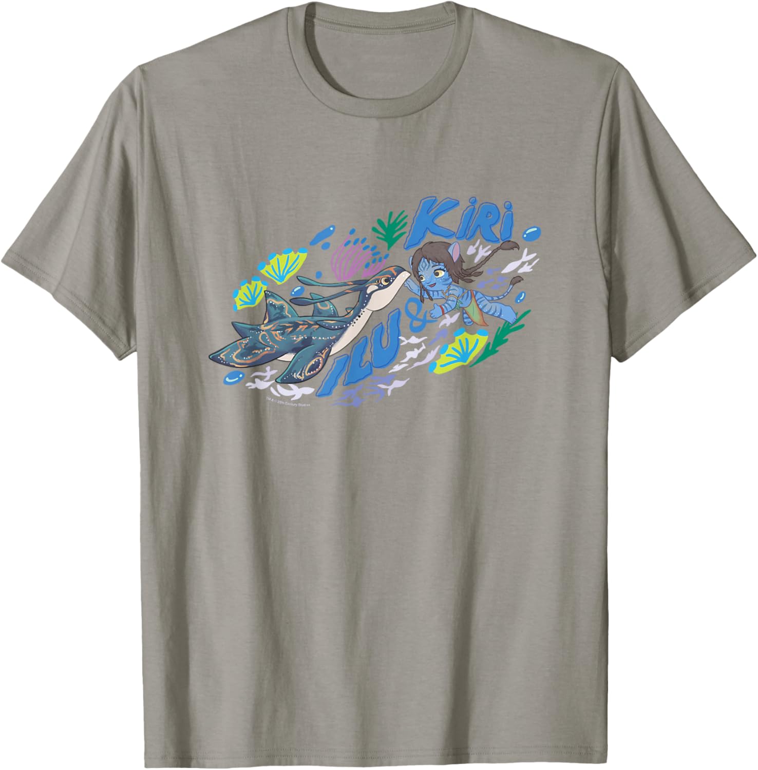 Avatar: The Way Of Water Cute Kiri & Ilu Best Friends Logo T-Shirt - T-Shirt | Sand