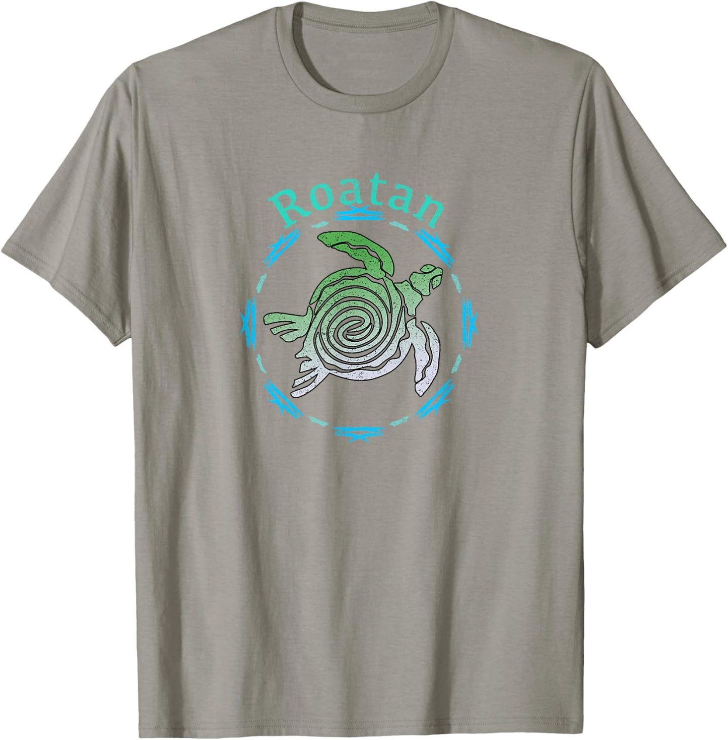 Roatan Vintage Tribal Turtle Gift T-Shirt - T-Shirt | Sand