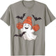 Funny Cheer Ghost Cheerleading Spooky Cheerleader Halloween T-Shirt - T-Shirt | Sand