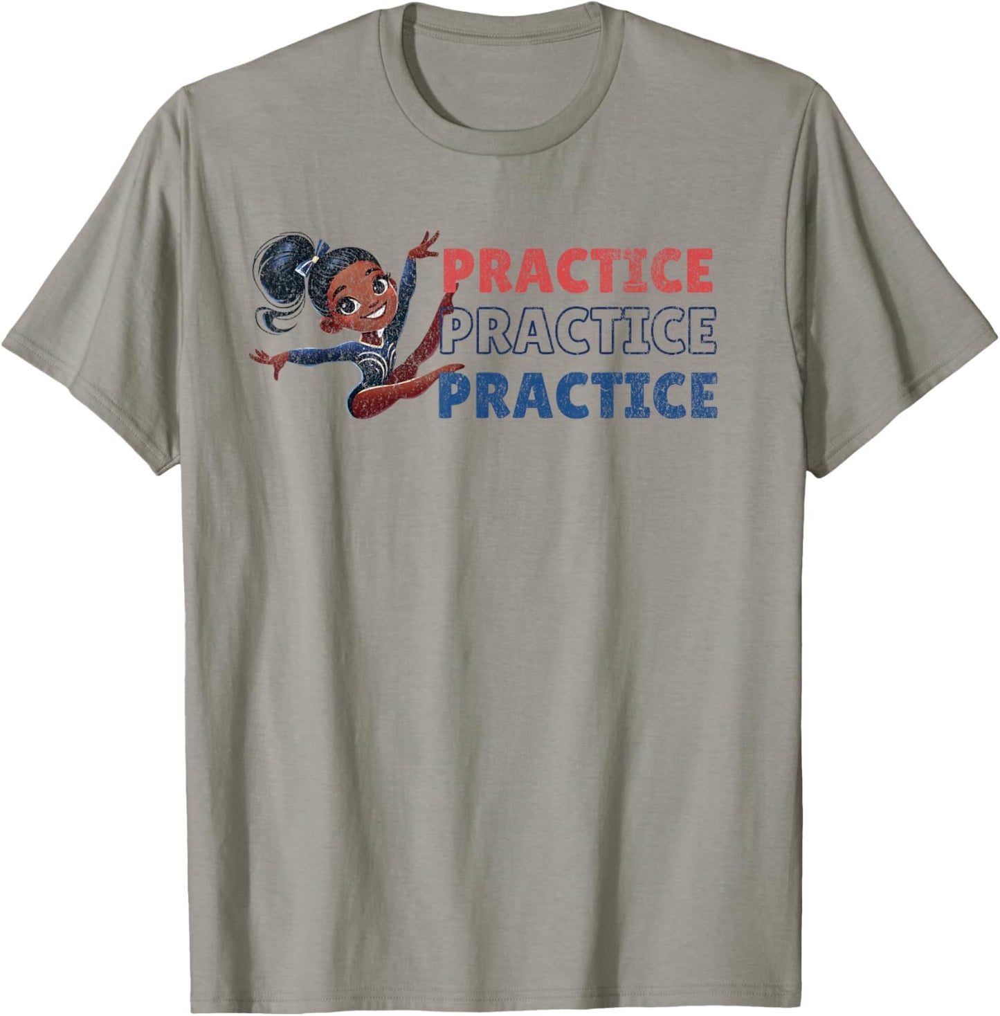 Simone T Practice Practice Retro Boys and Girls T-Shirt - T-Shirt | Sand