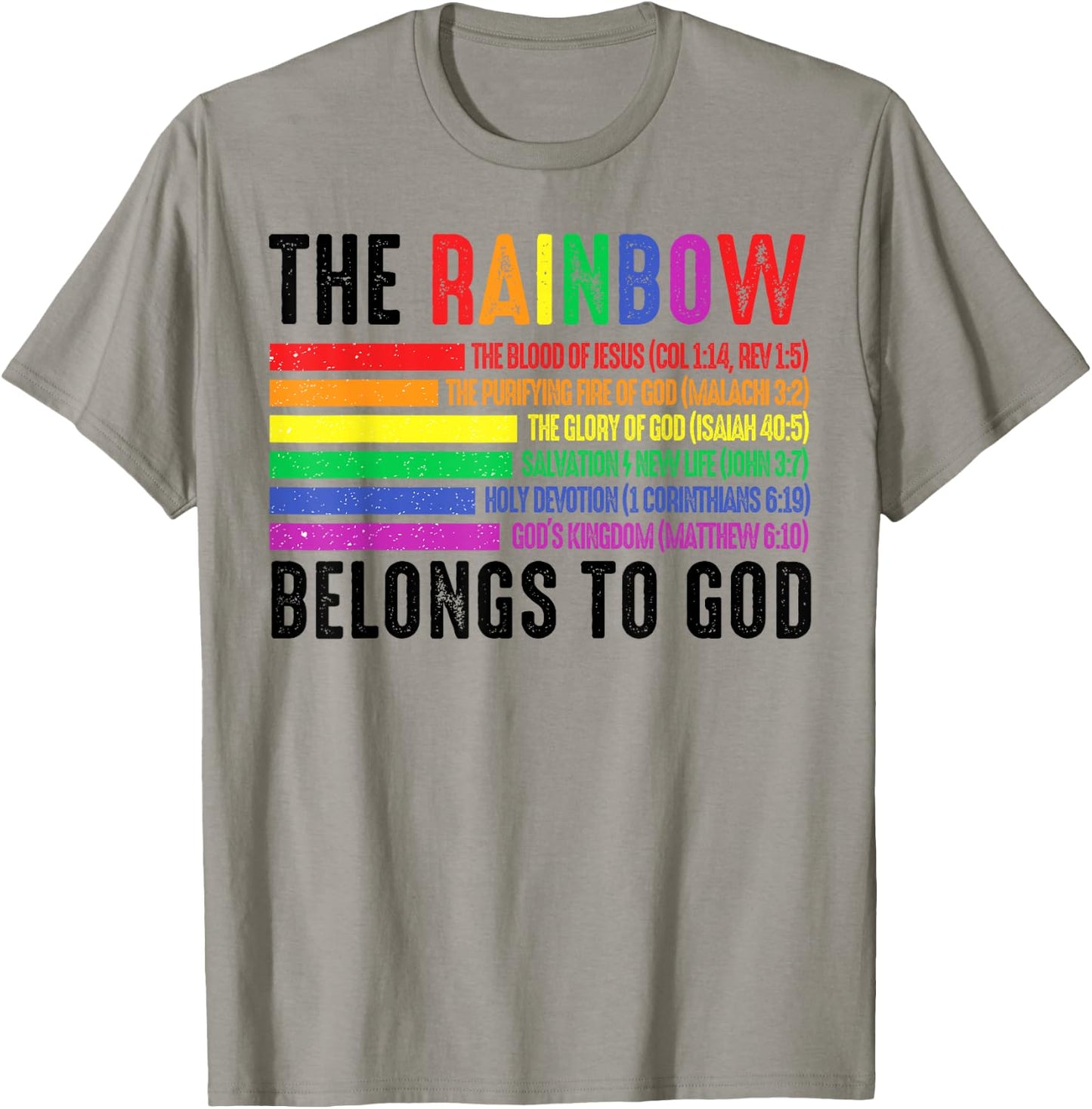 The Rainbow Belongs To God T-Shirt - T-Shirt | Sand
