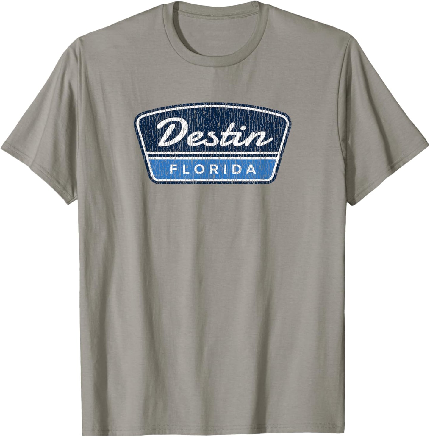 Destin Florida Retro Vintage Souvenir Badge T-Shirt - T-Shirt | Sand