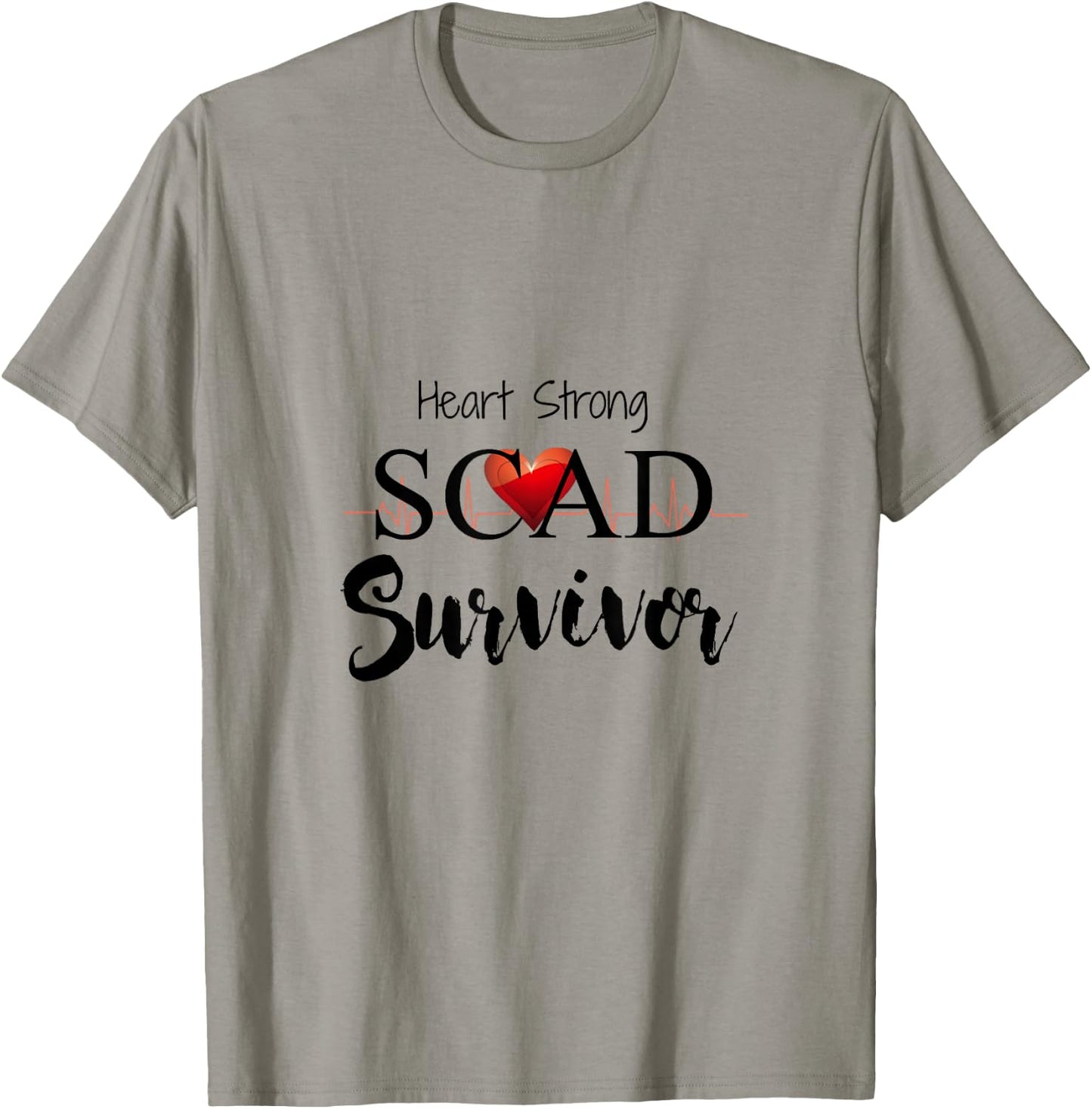 SCAD Heart Attack Women Warrior Survivor Cardiac T-Shirt - T-Shirt | Sand