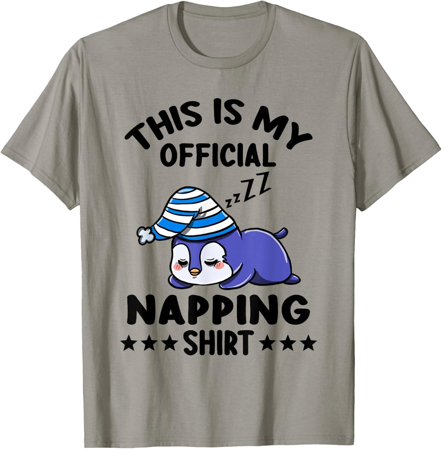 This Is My Official Napping Shirt Penguin Lover Gift T-Shirt - T-Shirt | Sand