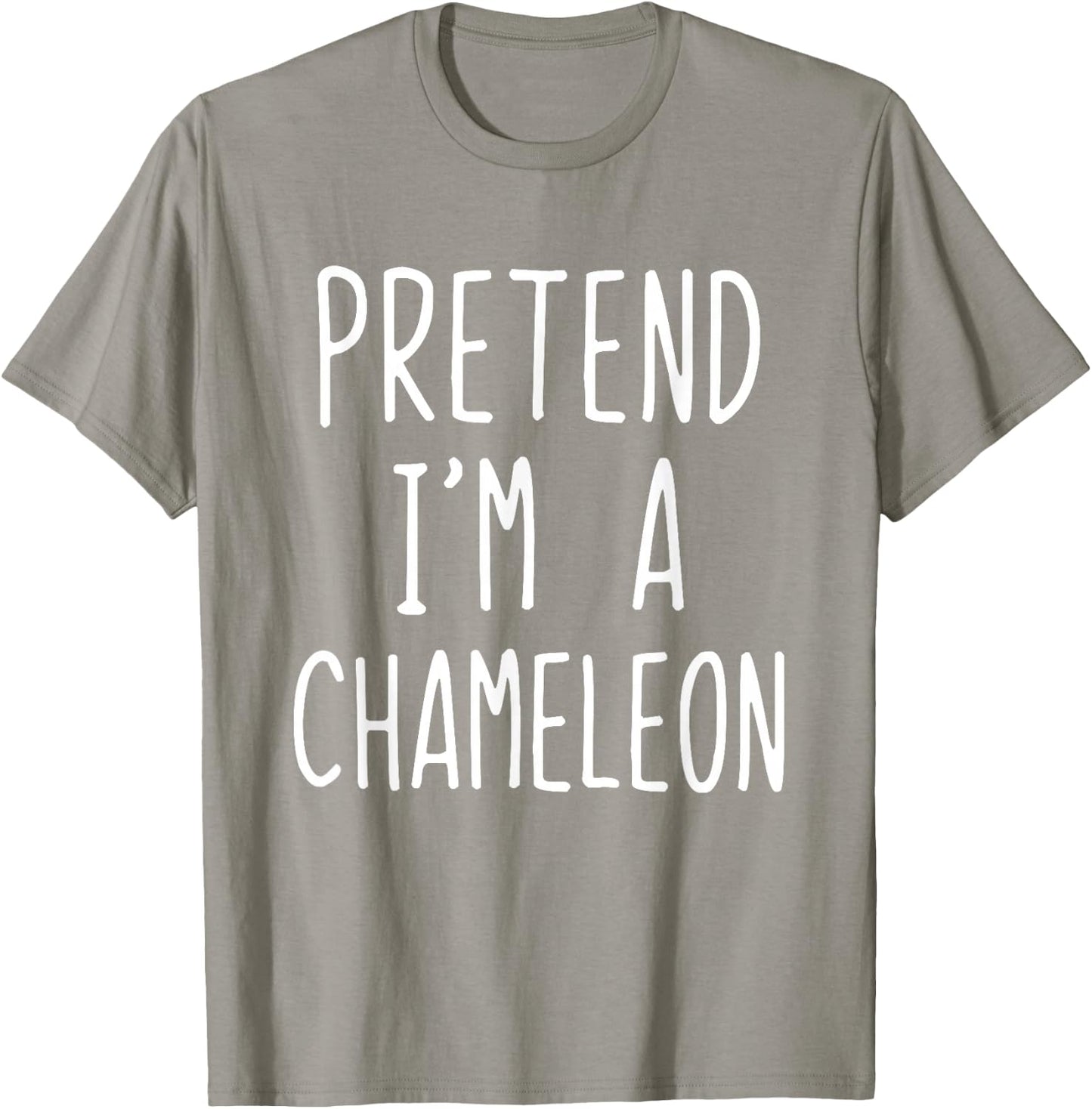 Pretend I'm A Chameleon Costume Halloween Lazy Adult Kids T-Shirt - T-Shirt | Sand