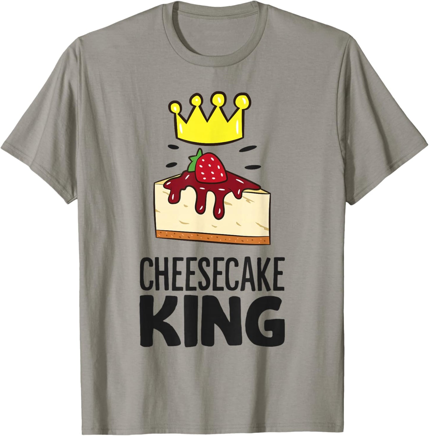 Cheesecake King Men Boys Strawberry Cheesecake T-Shirt - T-Shirt | Sand