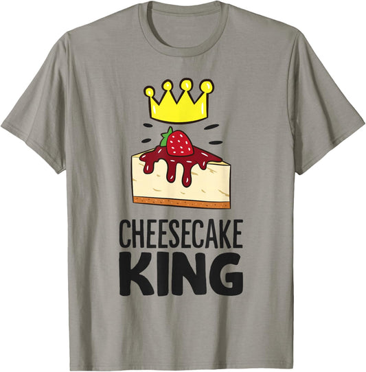 Cheesecake King Men Boys Strawberry Cheesecake T-Shirt - T-Shirt | Sand