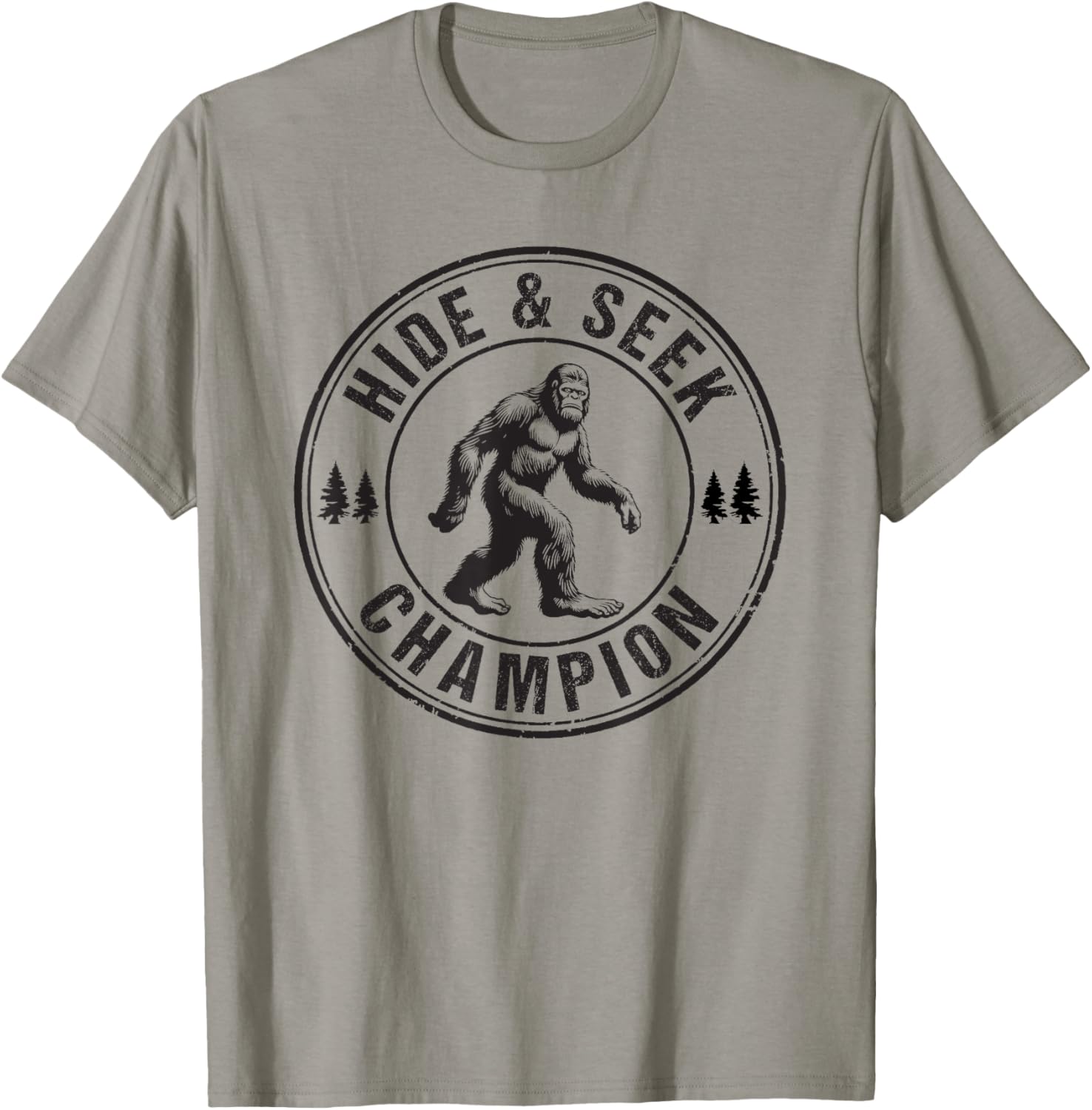 Bigfoot Hide And Seek Champion Sasquatch T-Shirt - T-Shirt | Sand