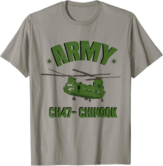 Army Ch-47 Chinook Helicopter T-Shirt - T-Shirt | Sand