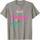 6th Birthday Girl Unicorn Shirt Mermaid Tail 6 Years Old T-Shirt - T-Shirt | Sand