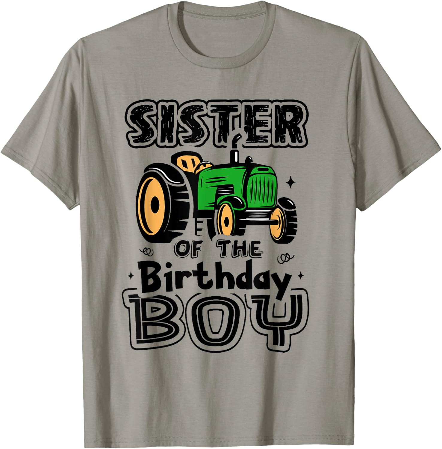 Sister Of The Birthday Boy Farmer Tractor Matching Party T-Shirt - T-Shirt | Sand