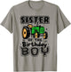 Sister Of The Birthday Boy Farmer Tractor Matching Party T-Shirt - T-Shirt | Sand