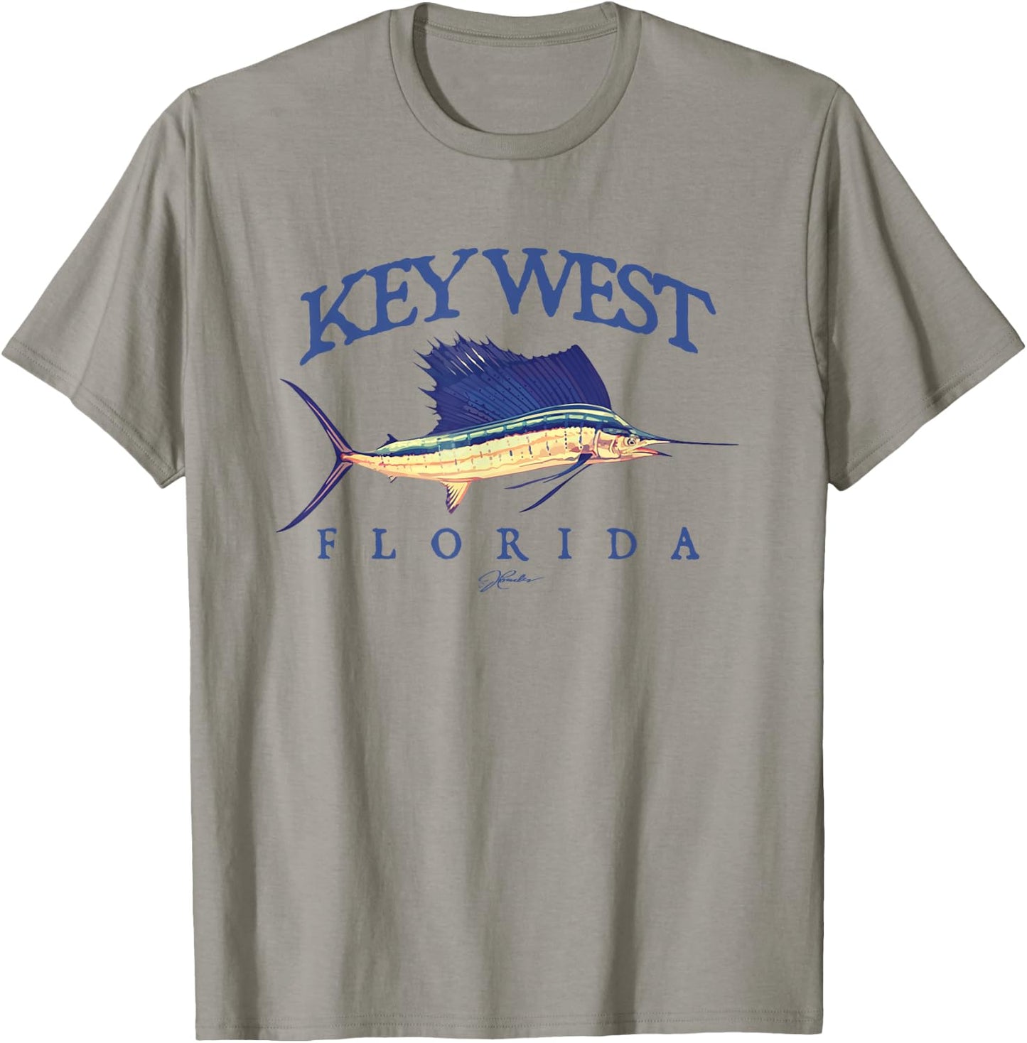 JCombs: Key West, FL, Vintage Sailfish T-Shirt - T-Shirt | Sand