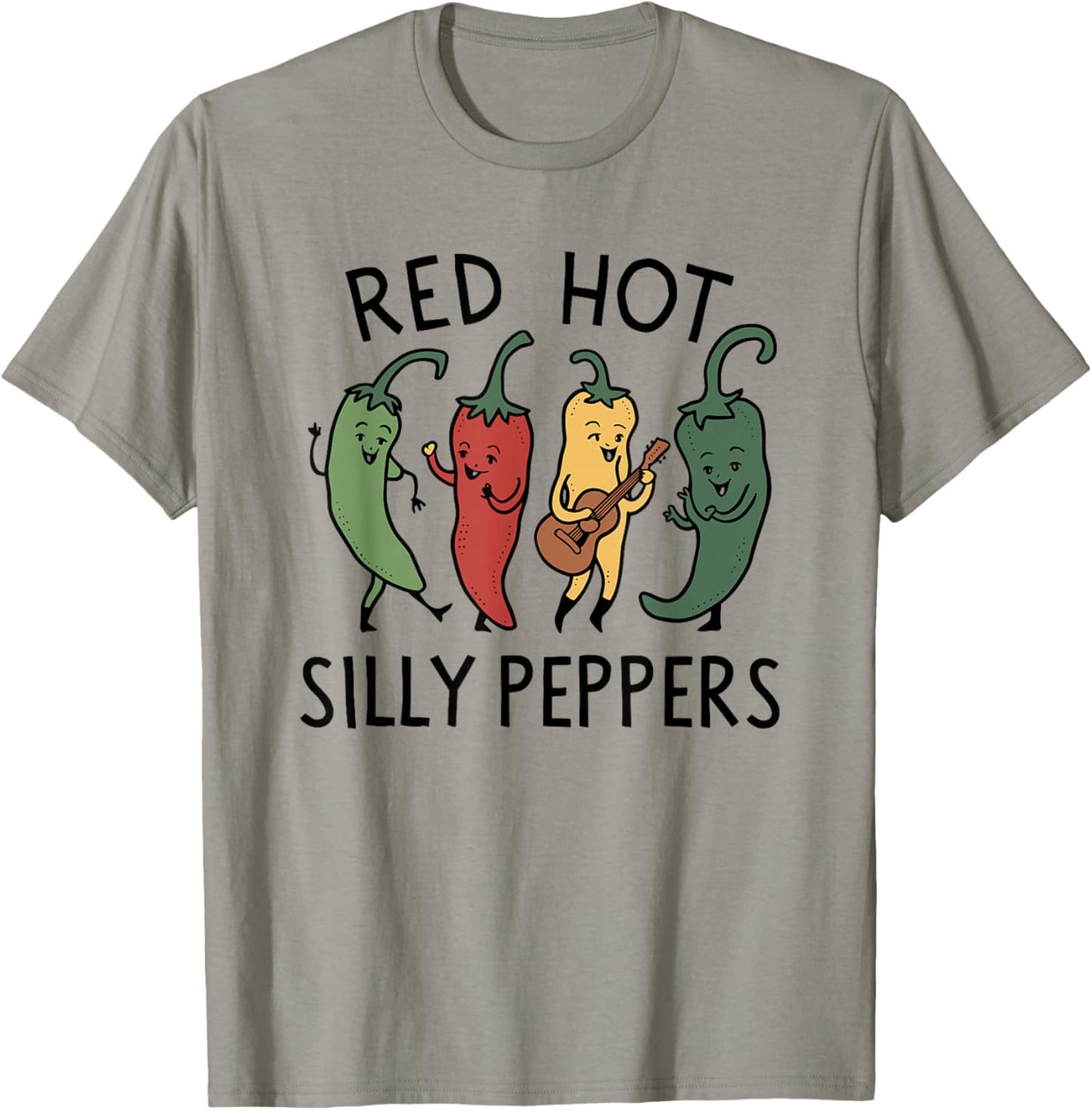 Red Hot Silly Peppers Funny Spicy Food Lover Saying Slogan T-Shirt - T-Shirt | Sand