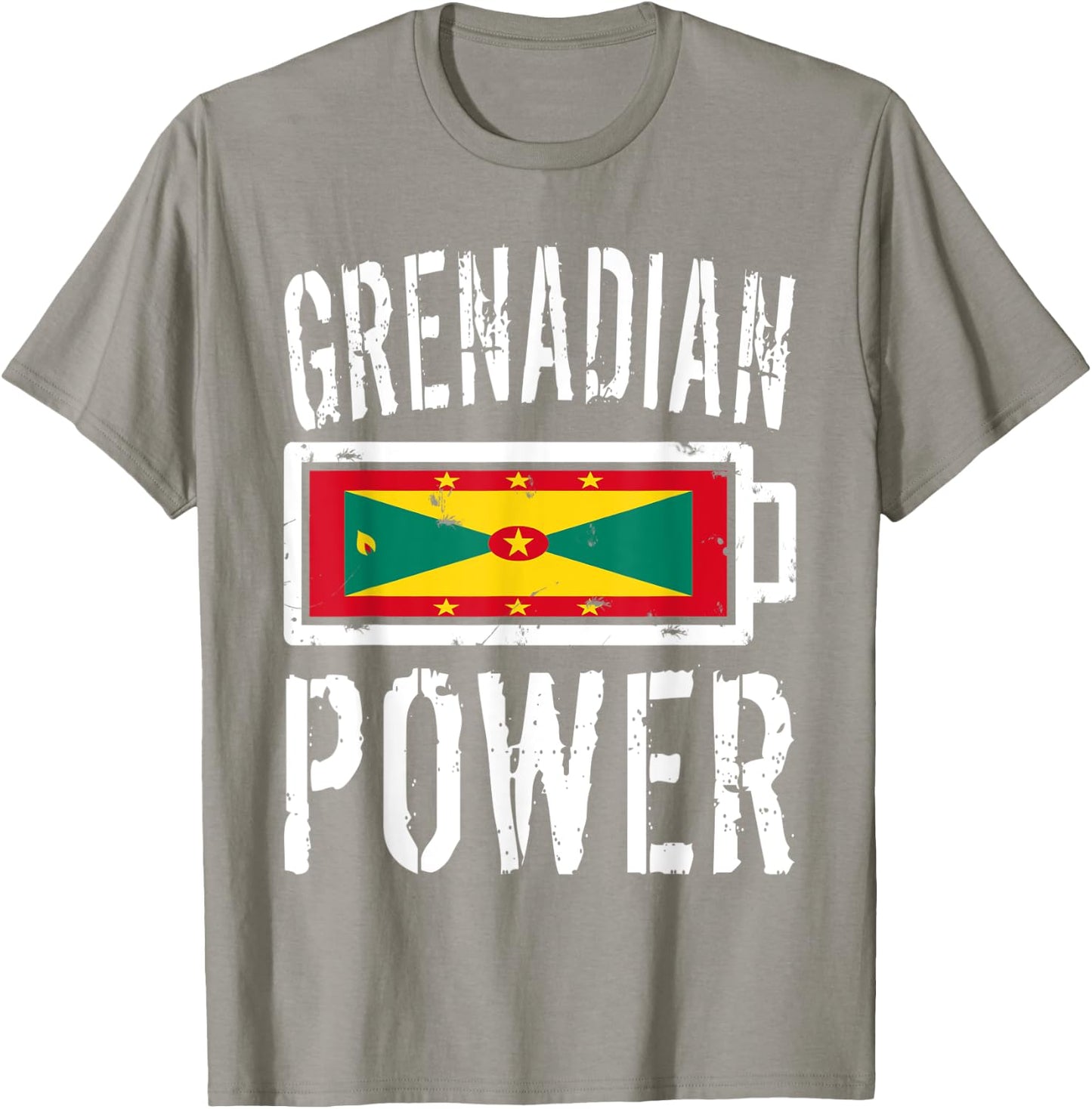 Grenada Flag | Grenadian Power Battery Proud T-Shirt - T-Shirt | Sand