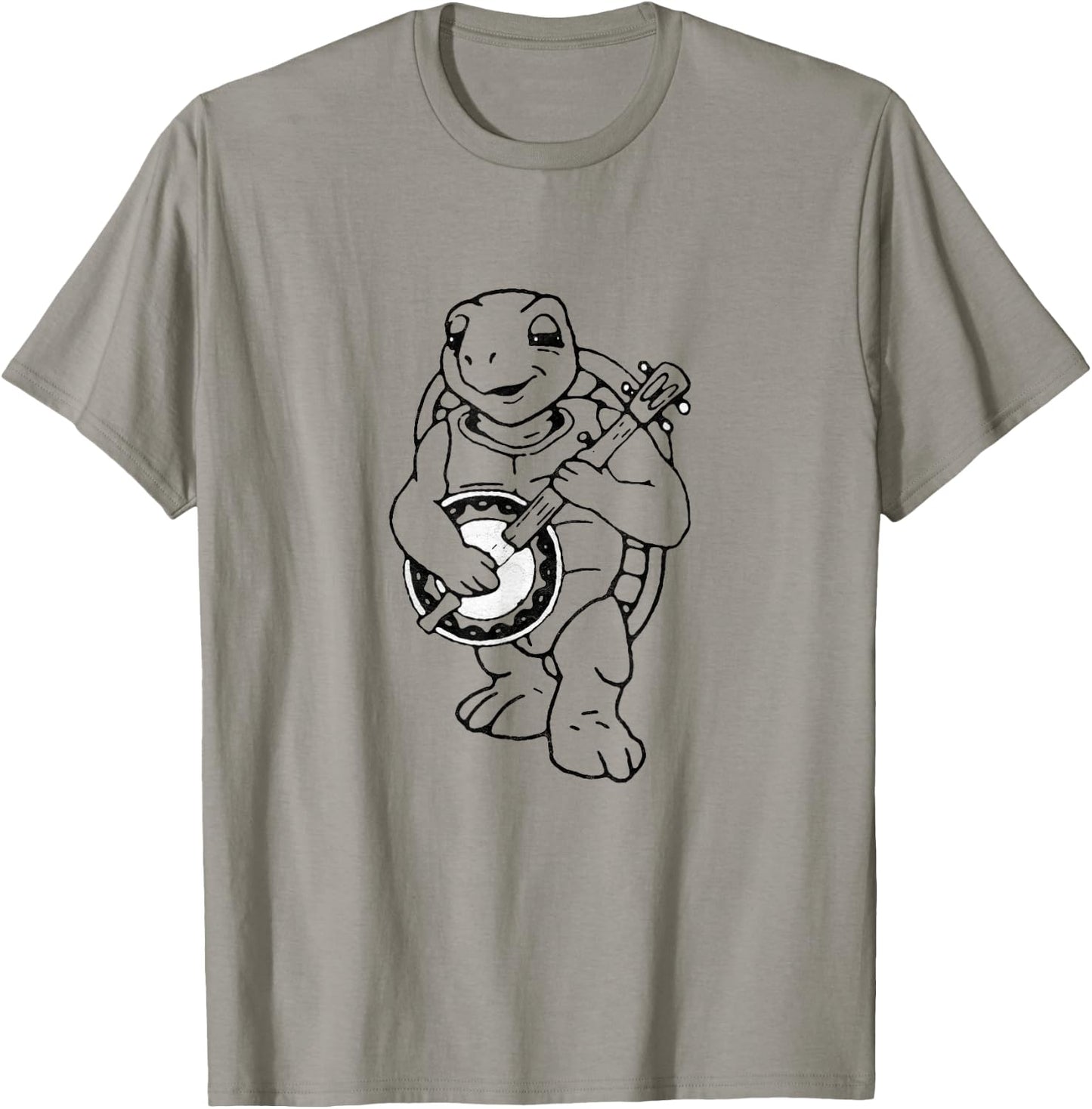 Giant Step Design Co. Banjo Turtle Vintage Funny Terrapin Bluegrass Graphic T-Shirt - T-Shirt | Sand