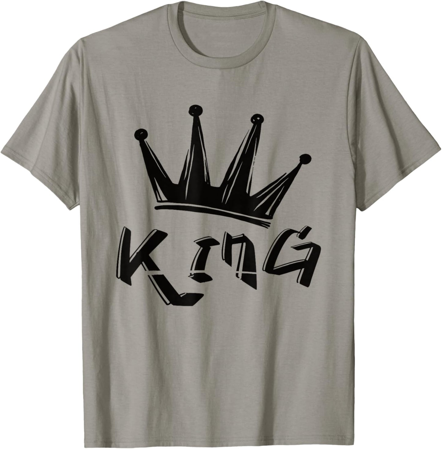 Crown with Writing King T-Shirt - T-Shirt | Sand