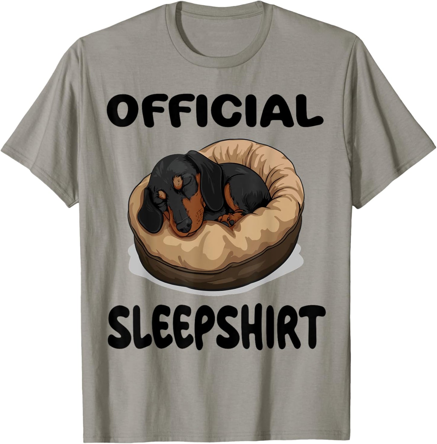 Dachshund Doxie Dog Official Sleepshirt Pajamas Nightgown T-Shirt - T-Shirt | Sand