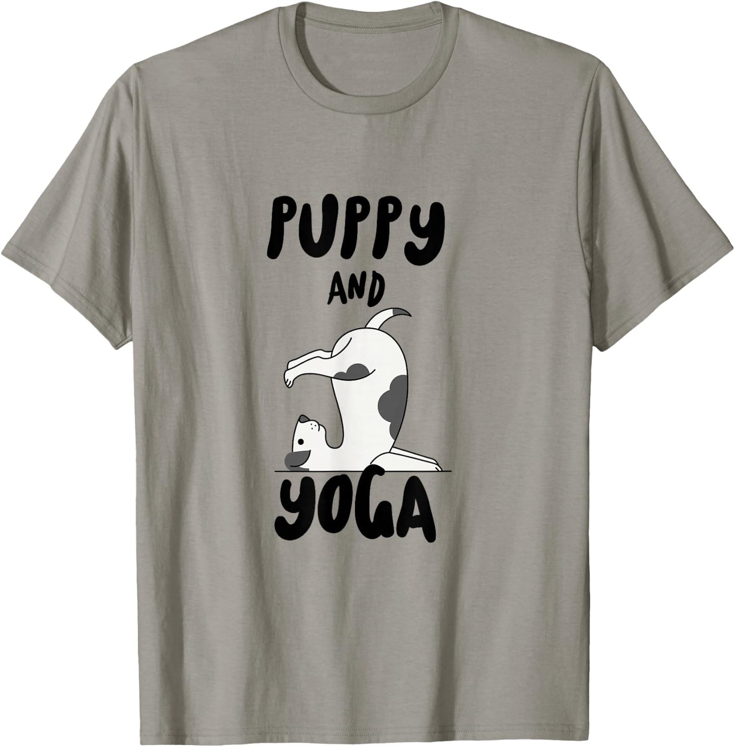 Puppy And Yoga T-Shirt - T-Shirt | Sand