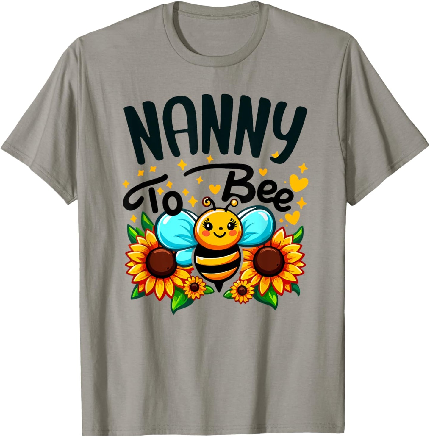 Nanny To Bee Cute Bee Family T-Shirt - T-Shirt | Sand