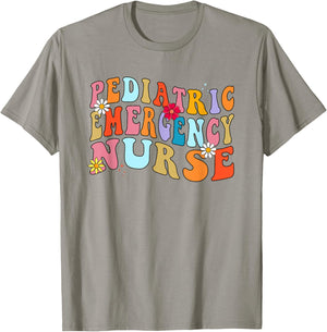 Pediatric Emergency Nurse PEDS Emergency Nurse Graduation T-Shirt - T-Shirt | Sand