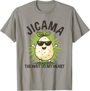 Jicama Turnip Way To My Heart Root Vegetable T-Shirt - T-Shirt | Sand
