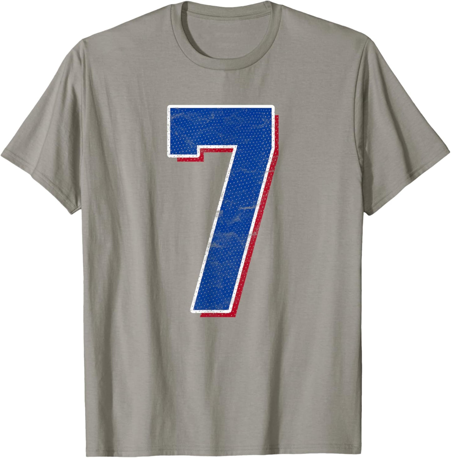 Number 7 Numbered Uniform Sports Team Jersey 7th Birthday T-Shirt - T-Shirt | Sand