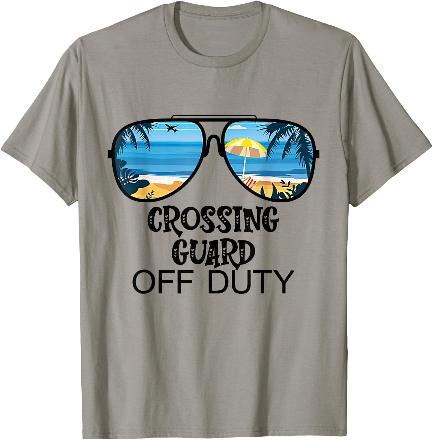 Teacher Off Duty Hello Summer Crossing Guard Glasses Hawaii Men Women Kids T-Shirt - T-Shirt | Sand
