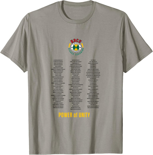 CROSS COLOURS HBCU | Historically Black Colleges | Higher Learning - White, Small, Short Sleeve T-Shirt - T-Shirt | Sand