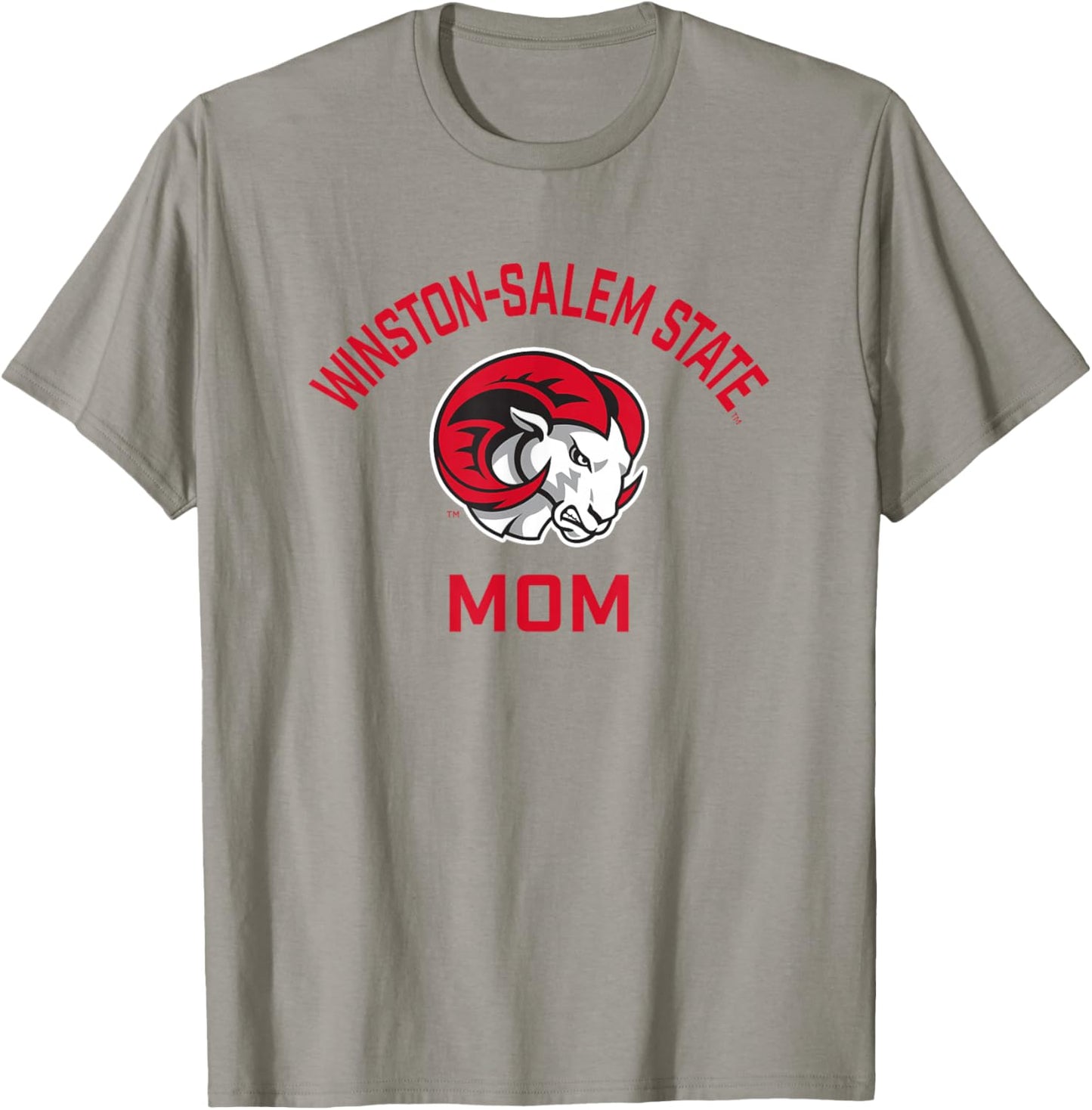 Winston-Salem State University WSSU Rams Arched Mom T-Shirt - T-Shirt | Sand