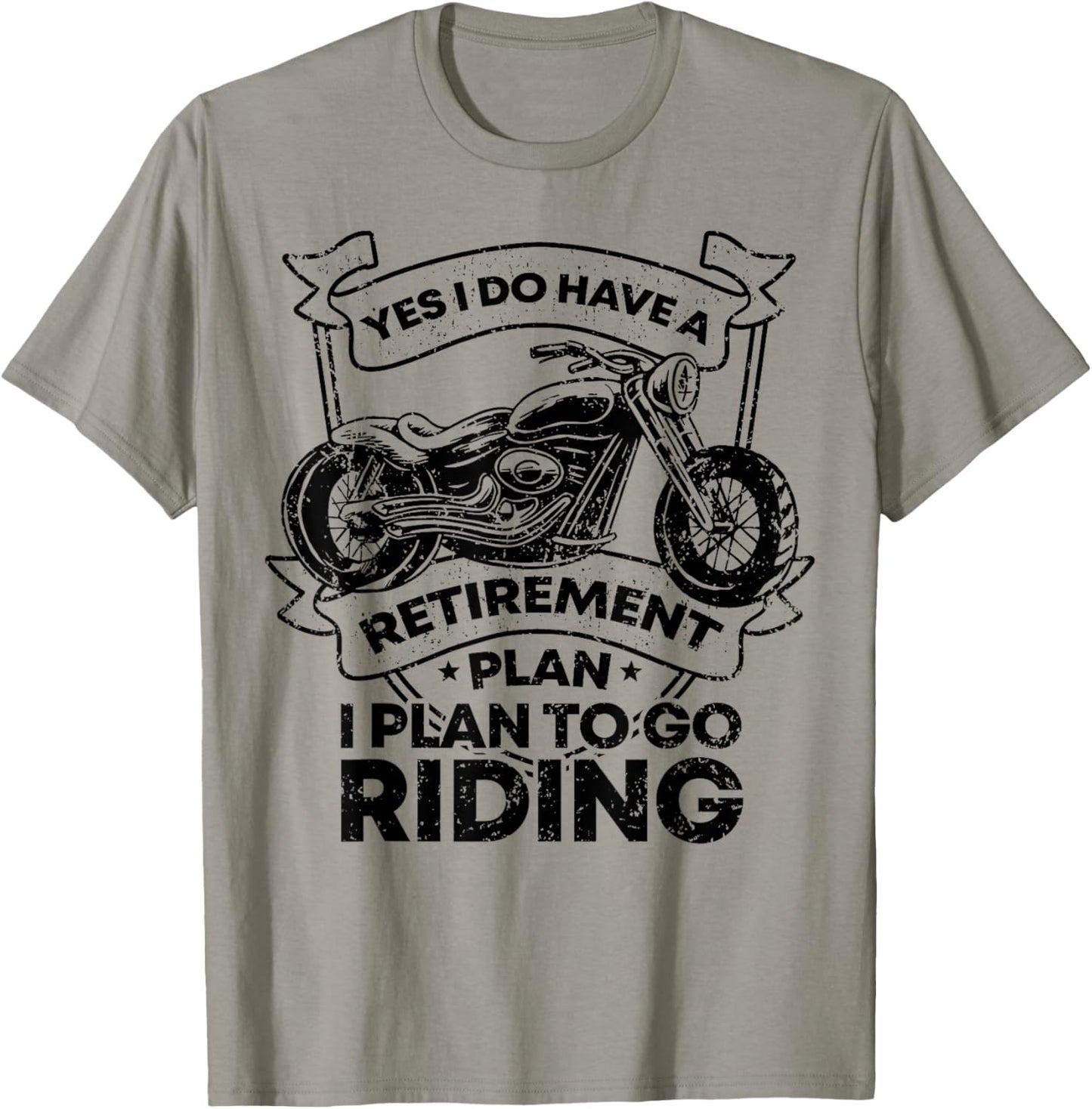 Retirement Plan Riding Motorcycle Lovers Riders Biker Gift T-Shirt - T-Shirt | Sand