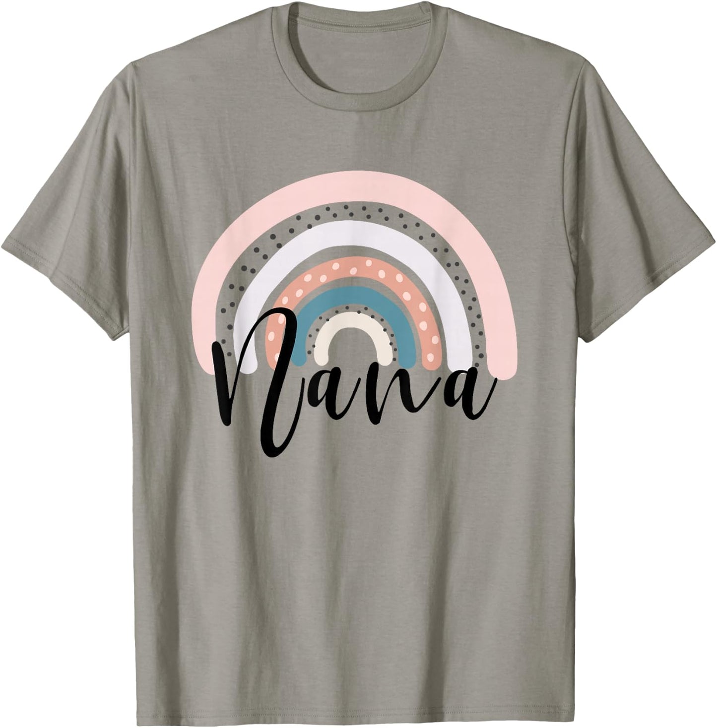Nana Rainbow Grandma Christmas Mother's Day T-Shirt - T-Shirt | Sand