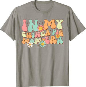 In My Guinea Pig Mom Era Funny Groovy Guinea Pig Mothers Day T-Shirt - T-Shirt | Sand