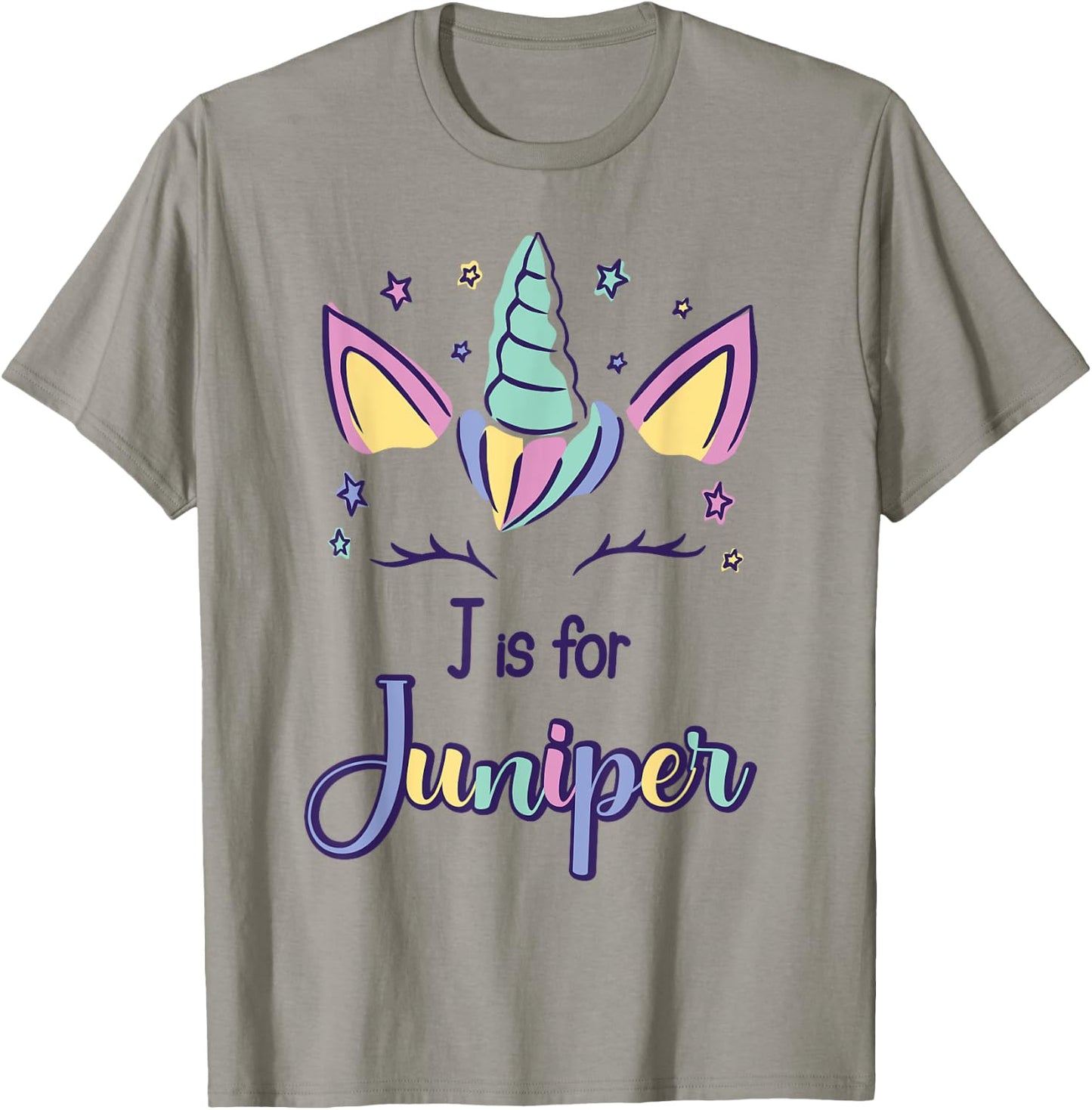 First Name Juniper Personalized J Is For Juniper T-Shirt - T-Shirt | Sand