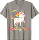 Birthday Girl Unicorn Caticorn Girls Shirt Birthday Party T-Shirt - T-Shirt | Sand