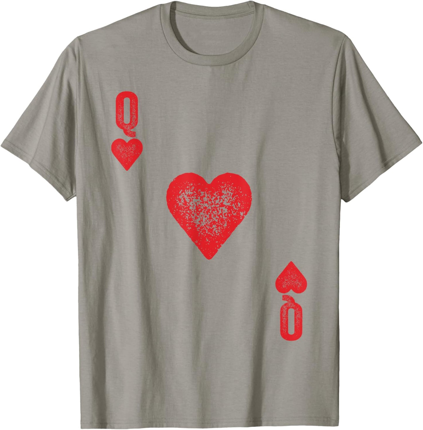 Queen of Hearts Shirt Adult Men Women Kids Card Costume T-Shirt - T-Shirt | Sand