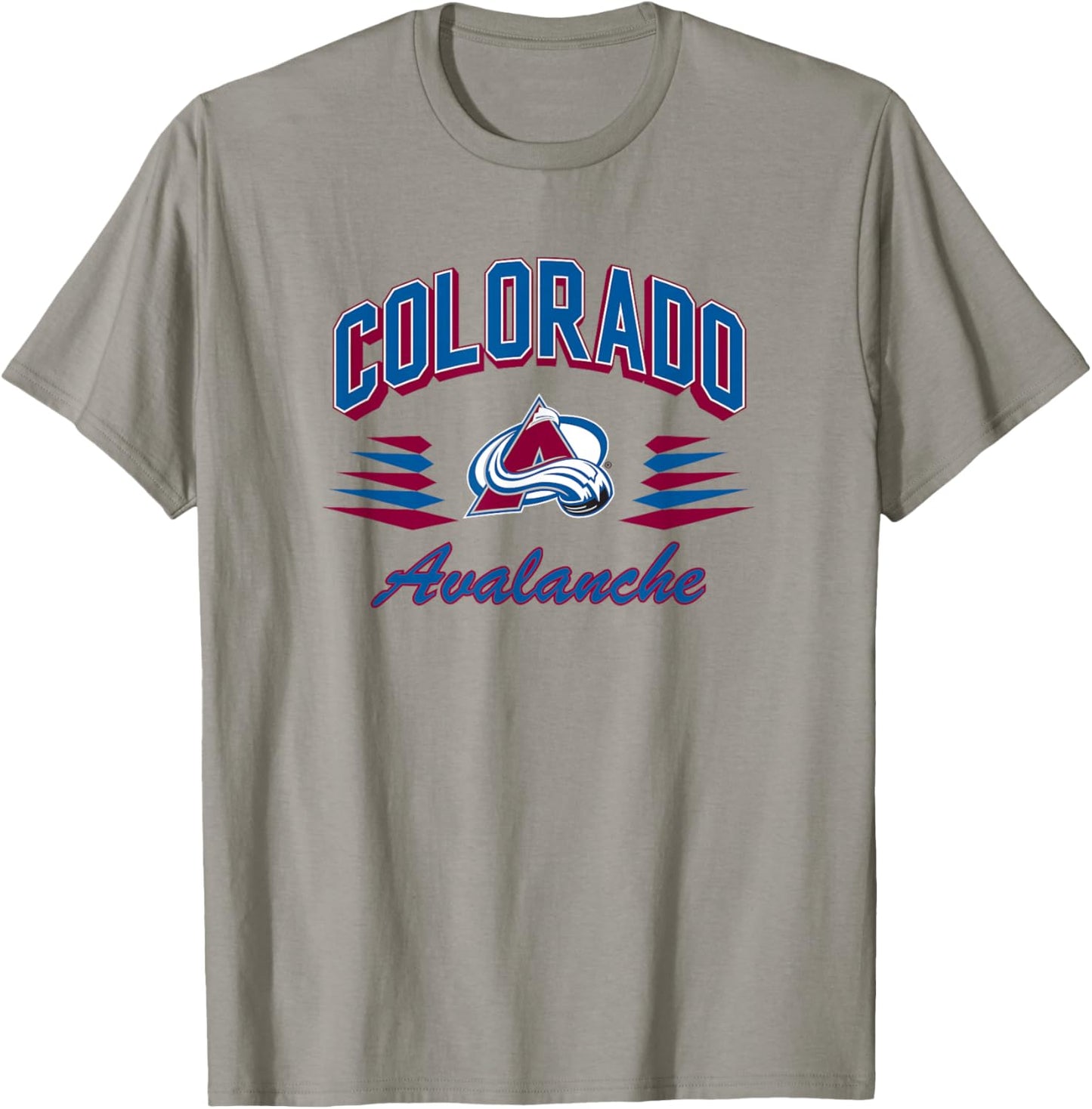 Colorado Avalanche Retro Diamond Gray Officially Licensed T-Shirt - T-Shirt | Sand