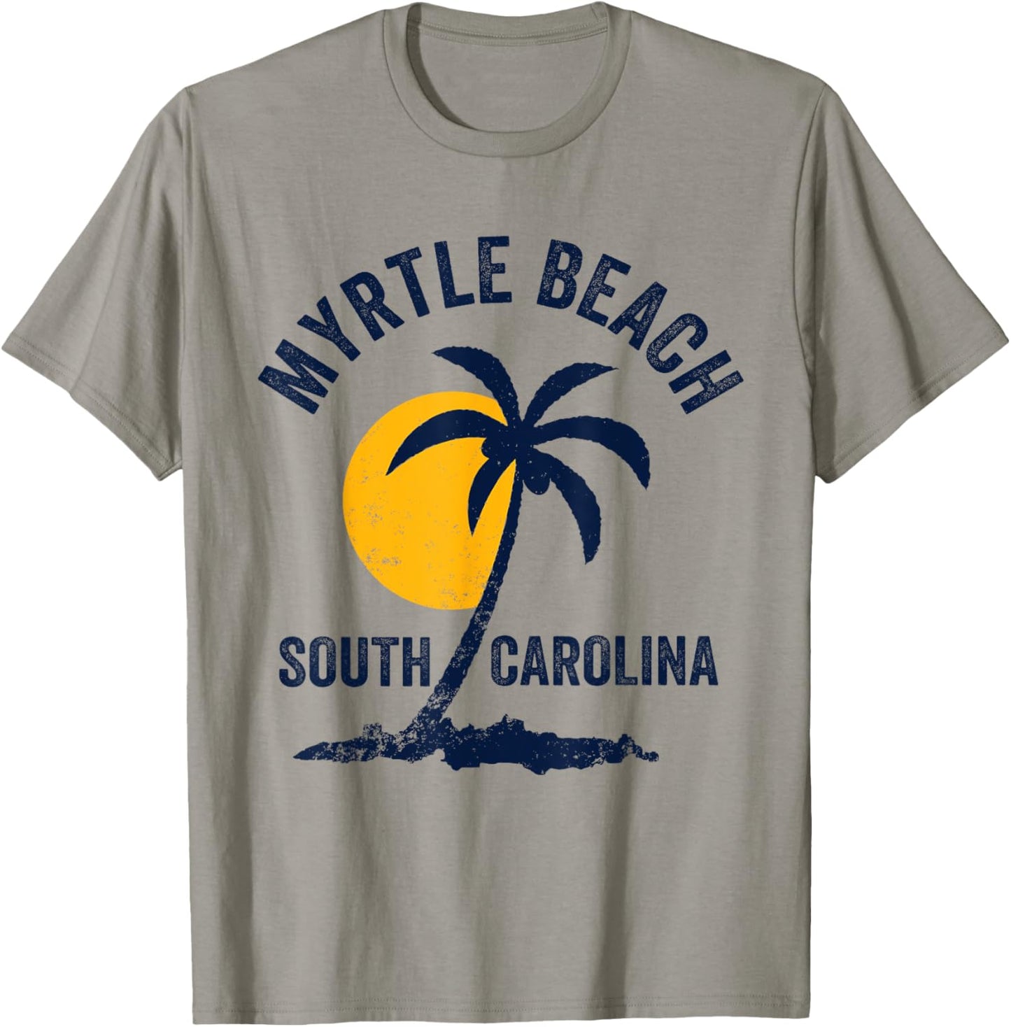 Family Vacation Retro Sunset South Carolina Myrtle Beach T-Shirt - T-Shirt | Sand