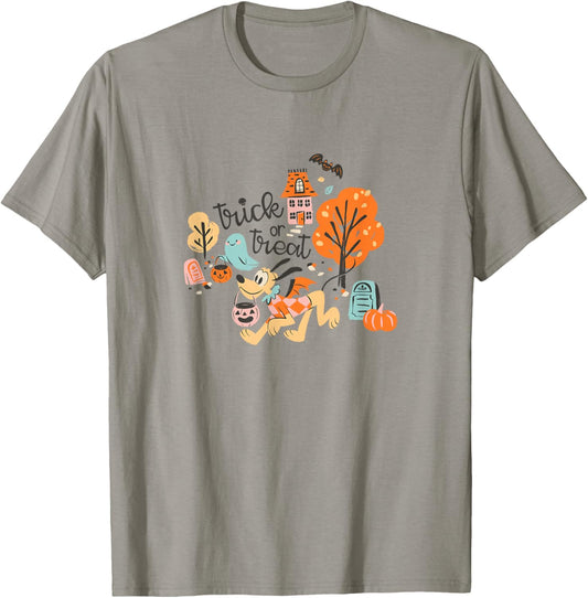 Disney Mickey and Friends Halloween Trick Or Treat Pluto T-Shirt - T-Shirt | Sand