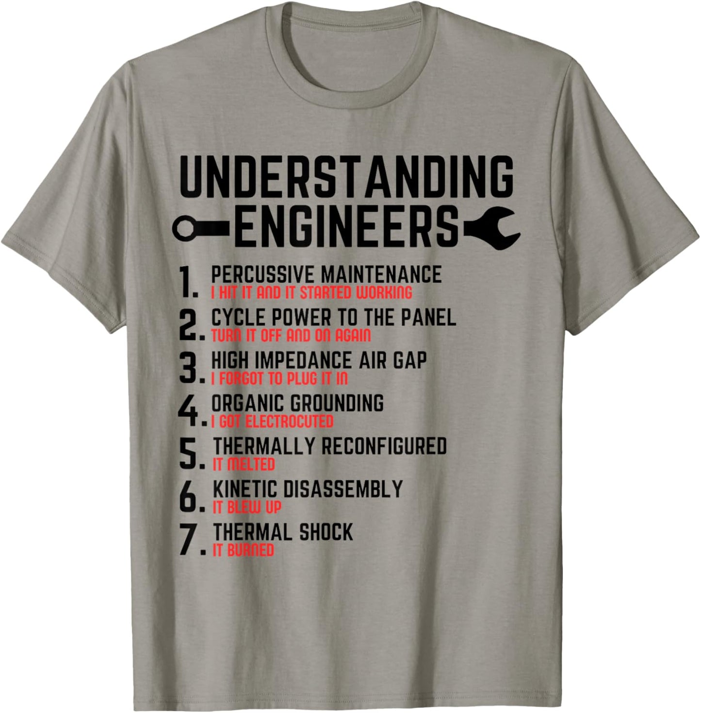 Understanding Engineers - Funny Sarcastic Engineering T-Shirt - T-Shirt | Sand