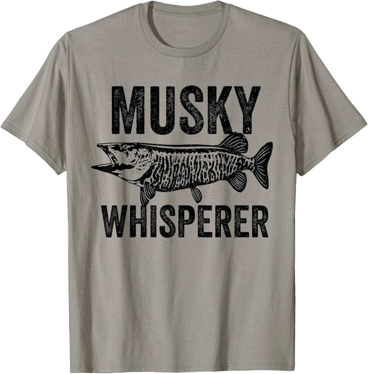 Musky Fisherman Gift | Muskie Whisperer, Canadian Fishing T-Shirt - T-Shirt | Sand
