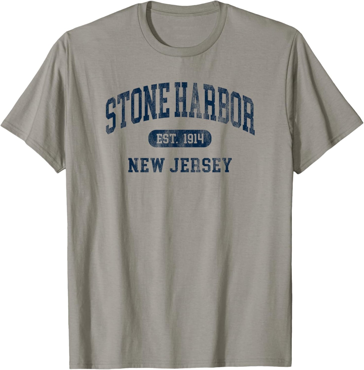 Stone Harbor New Jersey Retro Preppy Throwback T-Shirt - T-Shirt | Sand