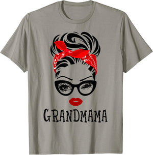 GRANDMAMA Wink Eye Woman Face Gift GRANDMAMA T-Shirt - T-Shirt | Sand