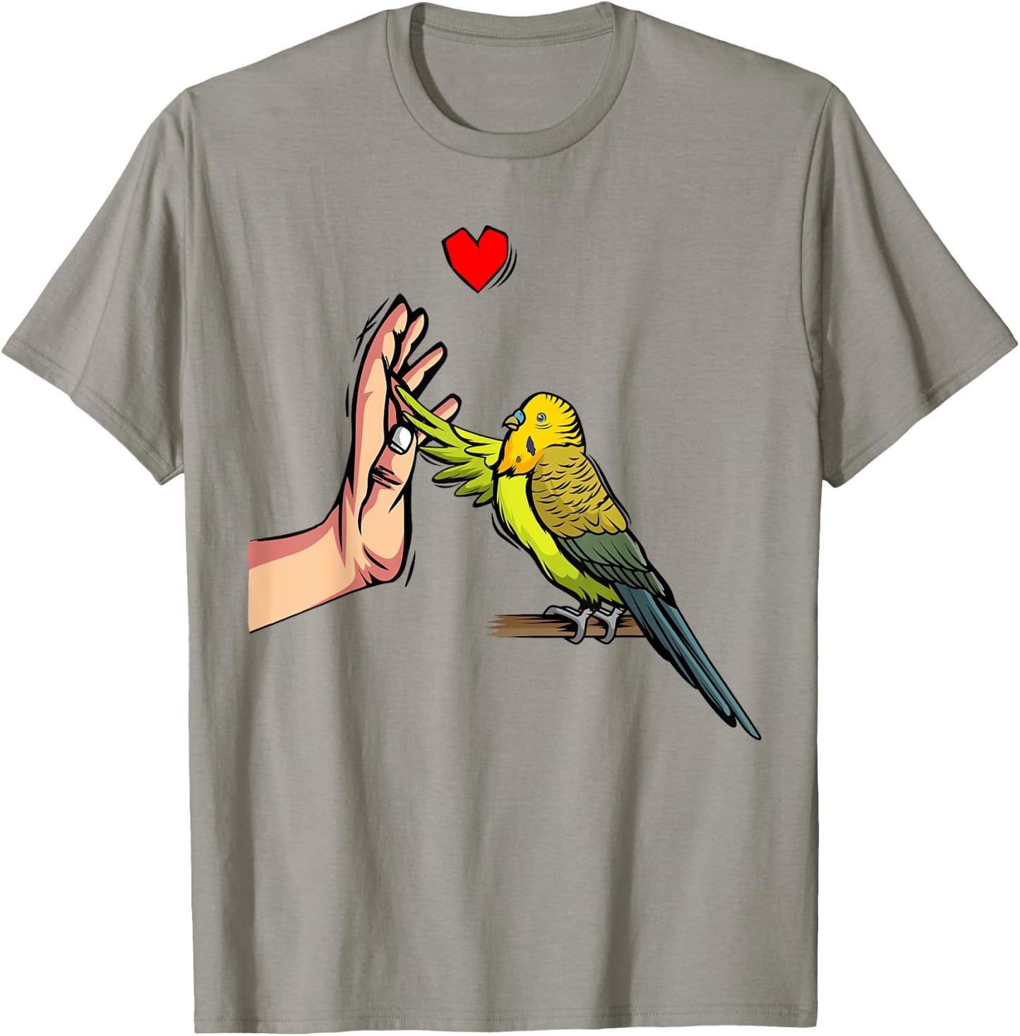 Budgie Love Parakeet Budgerigar Gift T-Shirt - T-Shirt | Sand